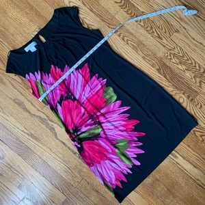 Black Dress with Pink Floral